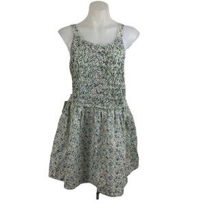 Free People Petunia Puckered Sleeveless A-Line Mini Dress Tea Combo Sz Small NWT